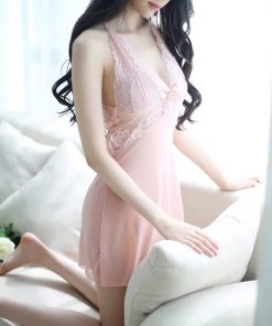 đầm ngủ nữ hai dây chéo lưng quyến rũ gợi cảm