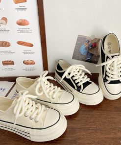 Giày nữ thể thao dây thừng chất vải êm ái KANNE phối màu basic-thoitrangcenter