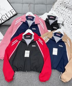 Áo Khoác Dù Form Lửng Phối Màu Và Sọc