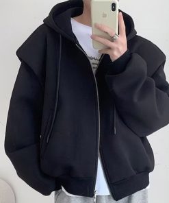 Áo Khoác Hoodie nam khóa kéo 2 chiều