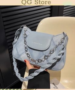 Túi Xách Nữ Đeo Chéo Túi Đeo Vai Quai Sam Phối Xích Phong Cách Hàn Quốc QG Store-thoitrangcenter