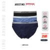 Combo 03 quần lót nam ARISTINO ABF1616 sịp tam giác sợi sồi mềm mịn logo dệt nổi cao cấp co giãn 4 chiều thấm hút kháng-thoitrangcenter