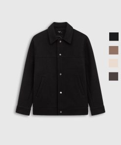 Áo khoác dạ nam ROWAY chất liệu dạ ép cao cấp | Dạ cúc bấm V2-thoitrangcenter