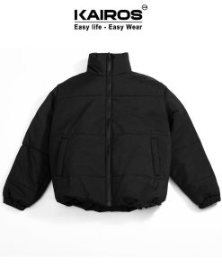 Áo khoác phao nam nữ Kairos form boxy cổ cao trần bông dày dặn siêu ấm vải chống gió chống nước nhẹ-thoitrangcenter