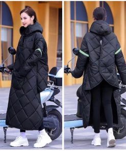 Áo khoác phao nữ đi xe máy SAMIE hoạ tiết quả trám