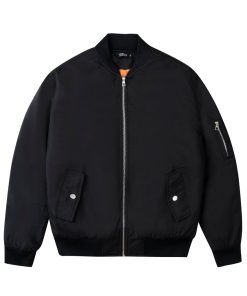 Áo khoác Bomber Nano TOPGU màu Đen siêu đẹp