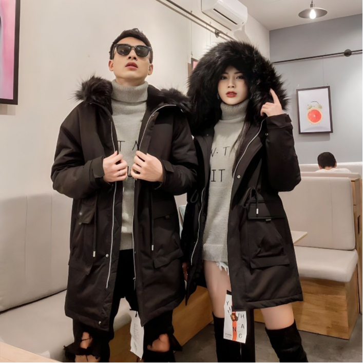 Áo khoác parka nam lót lông dáng dài