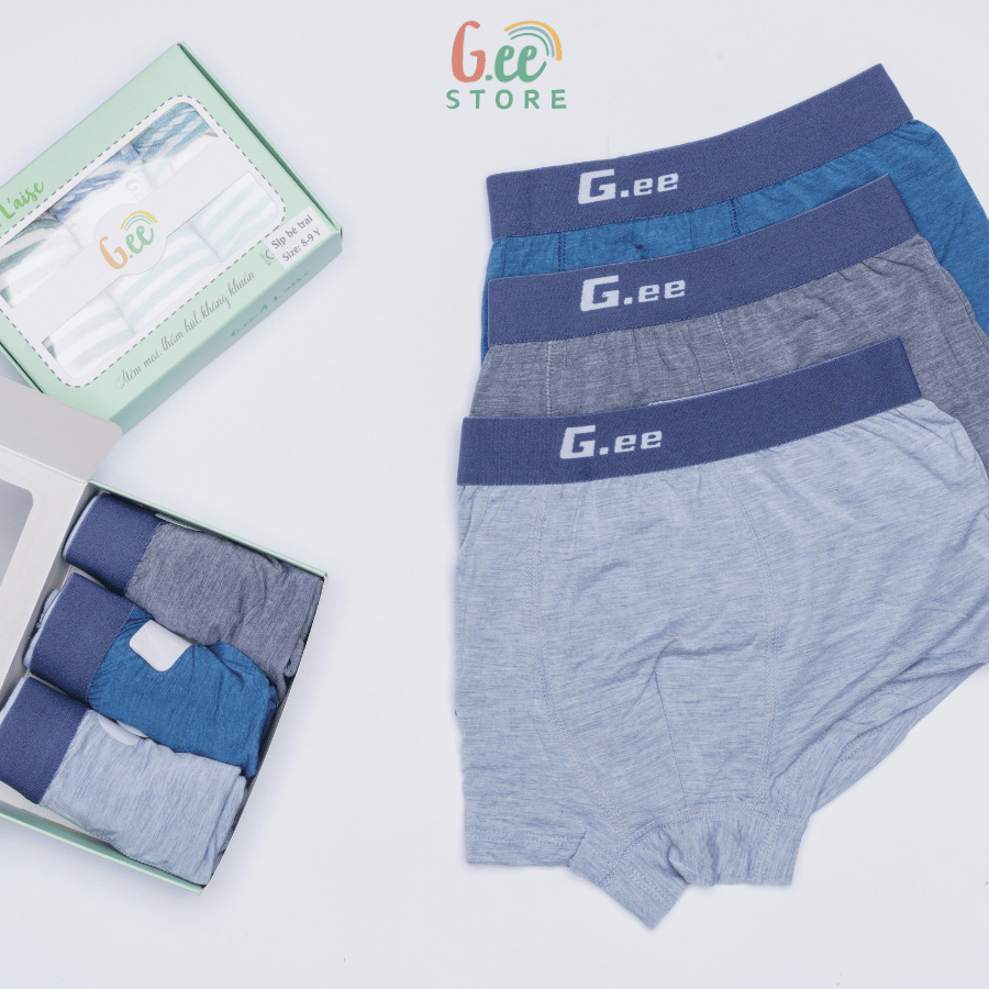 Hộp 3 quần sịp đùi nam vải sợi tre