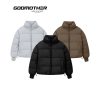 Áo Khoác Phao Cao Cấp GODMOTHER Dáng Lửng Boxy Cổ Cao