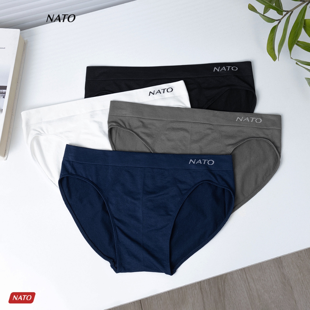 Quần Lót AMIDE Nam Vải Cotton 100% Thun Lạnh Cao Cấp Màu Đen Xám Trơn Boxer Sịp Đùi Trắng NATO-thoitrangcenter