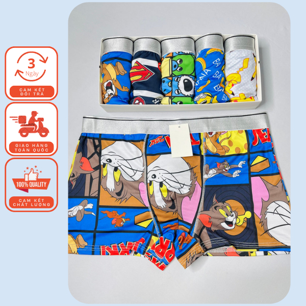 sịp đùi nam thun lạnh in nhân vật hoạt hình Tom và Jerry