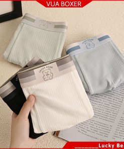 Sét 4 quần sịp đùi nam boxer quần xì cotton sợi tre ship nam co dãn thấm hút đồ lót kháng khuẩn Lucky Bear - Vua Boxer-thoitrangcenter
