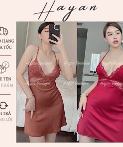 Đầm ngủ ren ngực tôn dáng gợi cảm HT7 MÚT-thoitrangcenter