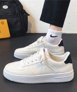 Giày thể thao nam trắng phong cách đơn giản năng động dễ phối đồ giày đi chơi đi làm Mã HT 7007-thoitrangcenter