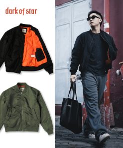 Áo jacket bomber pilot nam 3 lớp dáng rộng streetwear