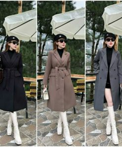 áo khoác ngoài chất liệu kaki dày dặn đính khuy đồng sang chảnh-thoitrangcenter