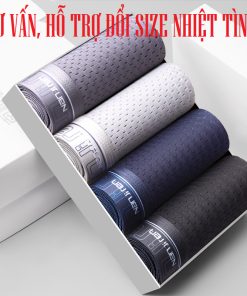 (HÀNG LOẠI 1) Hộp 4 quần sịp đùi Nam boxer dạng lưới siêu mịn mát - Quần lót Nam cao cấp-thoitrangcenter