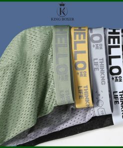 Sét 4 quần sịp nam thun lạnh thông hơi quần lót đùi nam boxer ship co dãn thoáng khí kháng khuẩn HELLO - KINGBOXER-thoitrangcenter