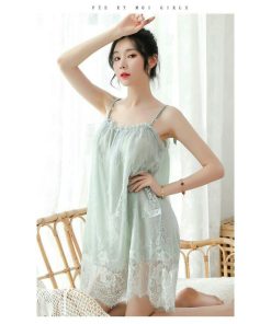 Đầm Ngủ Sexy 2 Dây gợi cảm-Mây Fashion-thoitrangcenter