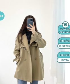 Áo khoác măng tô dáng vừa