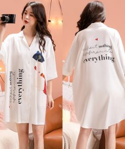 Váy Ngủ Sơ Mi TIPIXI Lụa Latin in 3D Mặc Nhà Đủ Size Có Mút Ngực TPMM16-thoitrangcenter