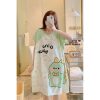 Đầm mặc nhà hoạ tiết hoạt hình dễ thương thun 4 chiều