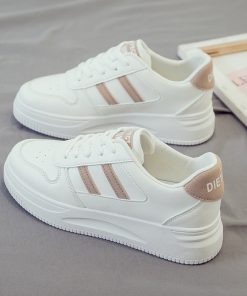 Giày Thể thao nữ MàuTrắng 2 Vạch Kiểu Dáng Hiện Đại