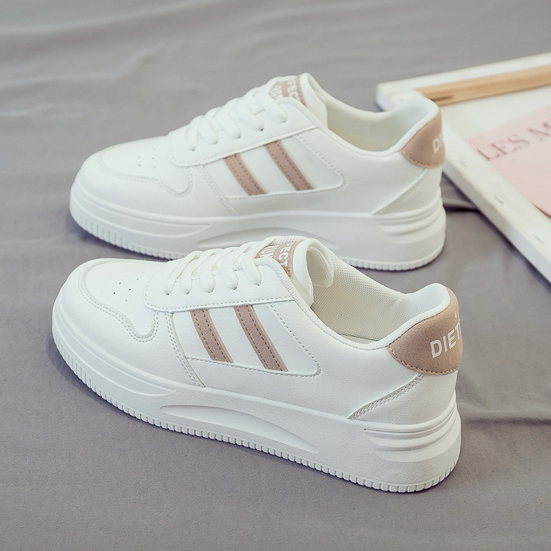 Giày Thể thao nữ MàuTrắng 2 Vạch Kiểu Dáng Hiện Đại