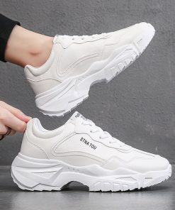 Giày thể thao nam màu trắng đế dày 5cm nhẹ thoáng khí phiên bản thời trang học sinh hàn quốc sp HT 977.-thoitrangcenter