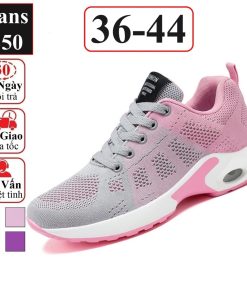 Giày thể thao nữ sneaker Sans250 chất vải thoáng mát đệm khí êm chân màu đen hồng tím size lớn bigsize 40 41 42 43 44-thoitrangcenter