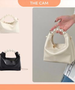 Túi xách cầm tay nữ màu trắng kiểu korea đẹp phù hợp đi chơi-thoitrangcenter