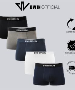 Combo 5 quần lót nam DWIN sịp đùi kháng khuẩn cao cấp boxer tam giác vải thun lạnh co dãn 4 chiều-thoitrangcenter