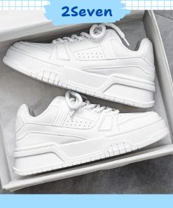 Giày nam sneaker thể thao màu trắng 2024