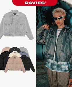 Áo khoác bomber croptop chống nước DAVIES local brand nam
