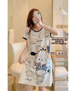 Đầm ngủ Bigsize hoạt hình dễ thương chất thun mịn mát không pha nilon