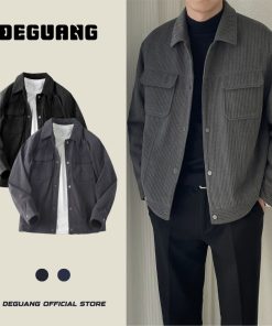 Áo Khoác Nhung Tăm Thiết Kế Túi Hộp 2 Lớp Cổ Bẻ Dày Dặn Form Rộng Mặc Mùa Thu Đông [ÁO KHOÁC NHUNG TĂM]-thoitrangcenter