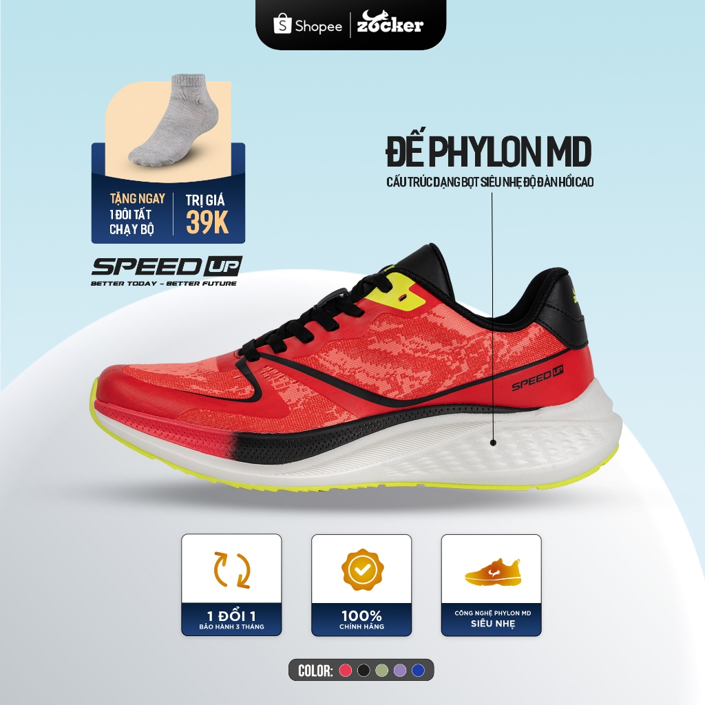 Giày Chạy Bộ Zocker Speed Up Red