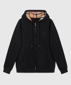 Áo Khoác BBR Hoodie Vintage Phối Họa tiết nón sọc Caro Thơi thượng vải nỉ bông cotton hot 2024-thoitrangcenter