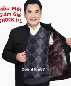Áo khoác nam trung niên lót lông chống gió chống nước ít nhăn chống bụi cho bố-thoitrangcenter