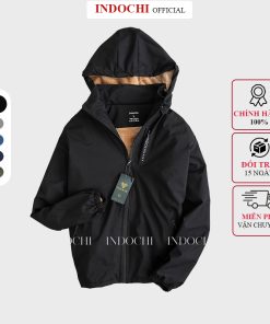 Áo khoác gió lót lông INDOCHI Cao Cấp tráng bạc chống nước