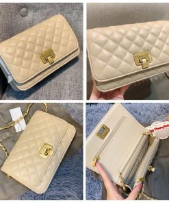 Túi trần ô trám khoá gập size 20cm hàng đẹp ảnh thật-thoitrangcenter