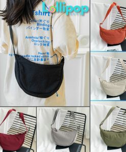 Túi Bánh Bao Bán Nguyệt Mini Đeo Chéo LOLLIPOP BAGS Túi Bao Tử Vải Đeo Vai Nam Nữ Uni Chống Nước Thời Trang Tối Giản-thoitrangcenter