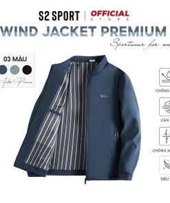 Áo khoác nam S2 SPORT vải gió 2 lớp cao cấp mềm mại
