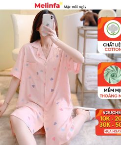 Váy đầm ngủ Pijama ngắn tay