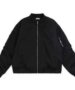 Áo Khoác Bomber Jacket Tay Nhún Nam nữ - Áo khoác dù 2 lớp dày dặn form rộng siêu xinh 2024-thoitrangcenter