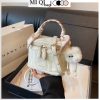 Túi Xách Nữ Đeo Chéo Đeo Vai Quai Xách Da Pu Sọc Vân Mix Charm Gấu Quảng Châu Cao Cấp Đi Tiệc Đi Chơi MIQI BAG TXC-101-thoitrangcenter