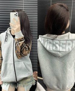 Mũ 2 lớp phối khoác Zipper Hot Trend-thoitrangcenter
