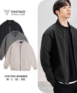 Áo Khoác Bomber Dù Hai Lớp Nam Nữ Chống Nước Cản Gió Có Túi Trong Menwear Jacket VINTINO BOMBER01-thoitrangcenter