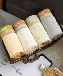 Sét 4 quần sịp đùi nam VUA BOXER quần xì cotton ship nam co dãn thấm hút mềm mịn thoáng khí GOODMAN-thoitrangcenter