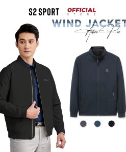 Áo khoác gió 2 lớp S2 SPORT áo Jacket nam trơn cao cấp cản gió kháng nước